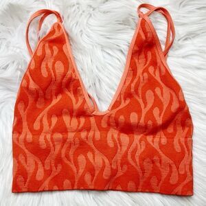 Sky & Sparrow Flame Stretchy Sports bra Orange Size XS